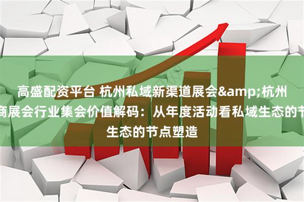 高盛配资平台 杭州私域新渠道展会&杭州私域电商展会行业集会价值解码：从年度活动看私域生态的节点塑造
